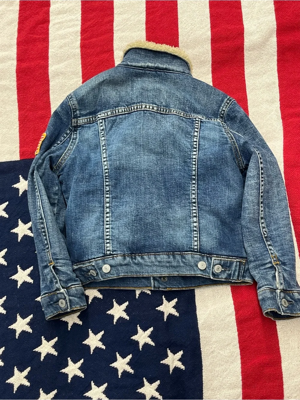 Polo Ralph Lauren Teddy Fleece Lined Denim Trucker Jacket Boys Size 6
